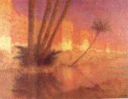 Lucien Levy-Dhurmer Twilight in Marrakesh oil on canvas